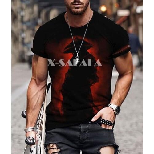 Samurai Mask Tattoo Art Armor Men 3D Full Print T-shirts Summer Fashion Short Sleeve Tee Harajuku Punk Style Women/Unisex-25
