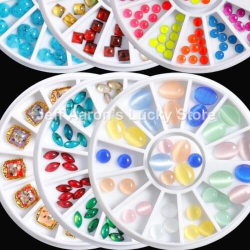 New arrive 3d nail art decorations rhinestones shell wheel for nails accessories manicure nail supplies tool
