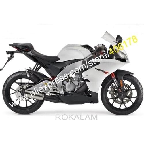 For Aprilia RS4 125 2012 2013 2014 2015 RS4 50 12 13 14 15 Black White ABS Motorcycle Fairing (Injection Molding)