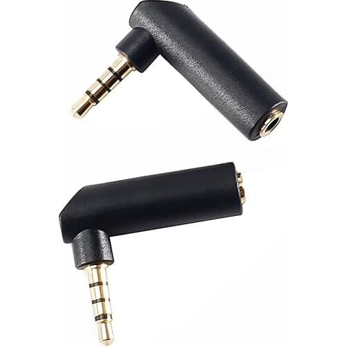 For 3.5mm male to female audio converter adapter 90 degree right angle connector L-shaped stereo headphone headphone jack plug