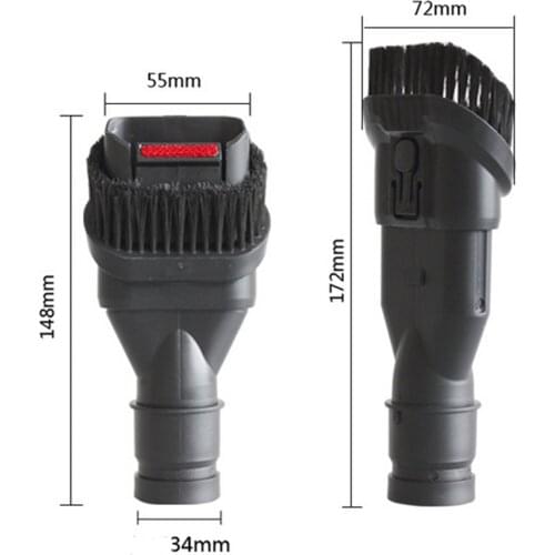 Vacuum Cleaner Flat Suction Nozzle Round Brush Attachments Replacement for Proscenic I9 Aveeno A219 for Haier Cleaner Parts