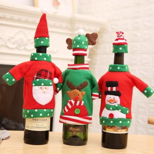 Christmas Wine Bottle Cover 2020 Christmas Table Decor Christmas Decoration For Home Xmas Gift Happy New Year 2021 Cocina Tools