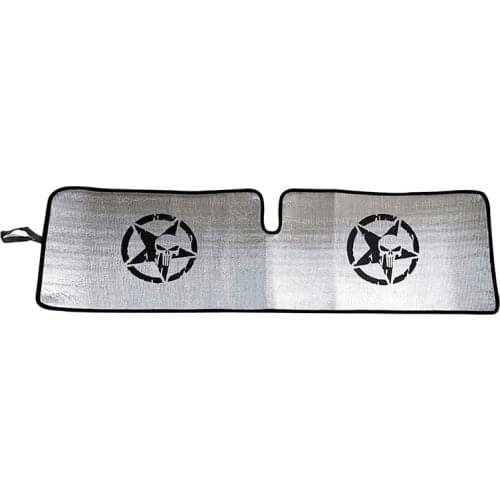 Windshield Sunshade for Jeep Wrangler Sun Shade Heat Shield Sun Visor Mat for Jeep Wrangler Rubicon Sahara JK, JKU