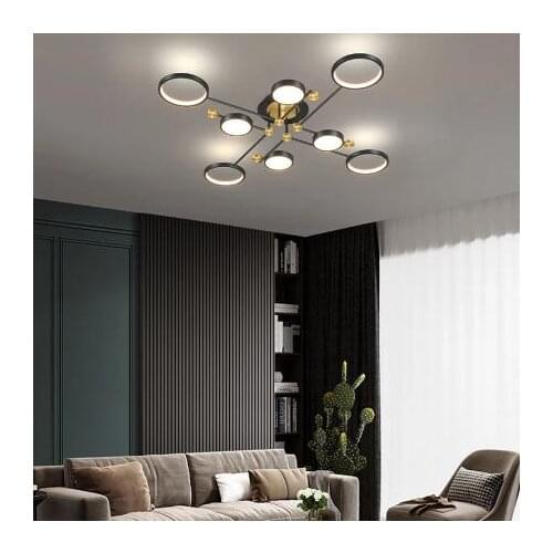 Modern LED Chandelier Lighting For Living Room Bedroom New Lamp Gold Frame Aluminum Dropshipping Indoor Fixture Light Lustres