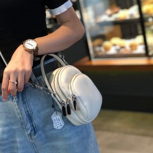 Genuine Leather Phone Bag Feminina Crossbody Bags For Women New 2021 Luxury Handbags Fashion Summer White Small Shoulder Bolsa