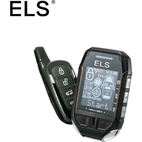 ELS E908F Car Alarm Security System Two way LCD Remote Starter