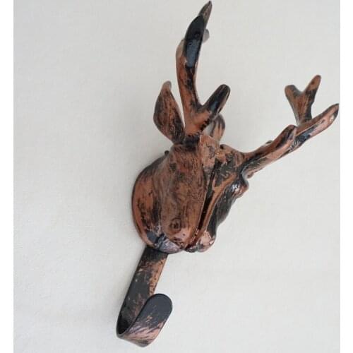 Unique Deer Wall Hook Metal Vintage Look Wall Hooks Decorative Hooks / Copper Coat Hooks Hanger Coat Rack Hanger