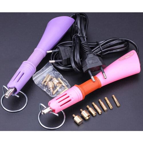 US/EU Plug Fast Heated Hotfix Rhinestone Applicator Iron-on Wand Heat-fix Tool Gun Garment Decoration