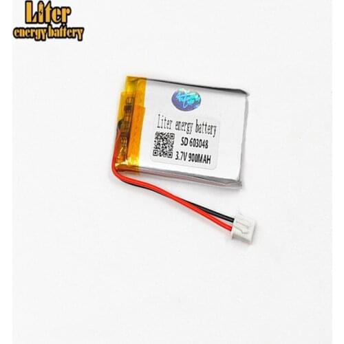 XHR-2P 2.54 3.7V 900mAh 603048 Lithium Polymer Li-Po li ion Rechargeable Battery cells For Mp3 MP4 MP5 GPS