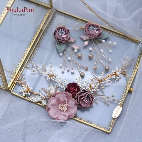YouLaPan HP190 Bridal Hair Accessories Sweet Wedding Headpieces Flower Bridal Headband Wedding Tiara Bridal Hair Jewelry