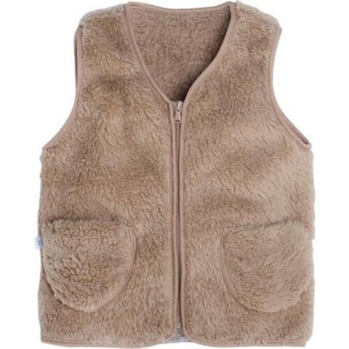 Winter Warm Children Vest For Baby Girl Waistcoat Kids Clothes Toddlers Sleeveless Jacket Fall Coats Girls Vest Fleece Fur 2-9T