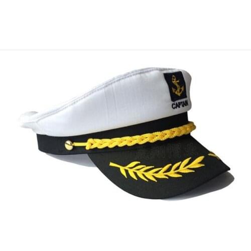 10pcs/lot woman man military hat unisex Sailor Military Hat Cap Costume Adults hat captain cap 3colors