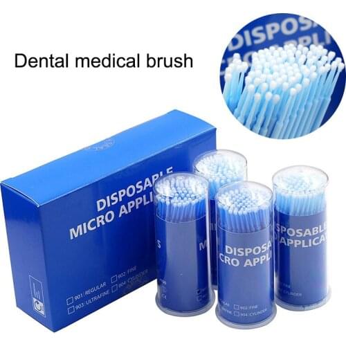100Pcs/Box Dental Micro Brush Disposable Materials Tooth Applicators Sticks Oral Hygiene Teeth Care Floss Interdental