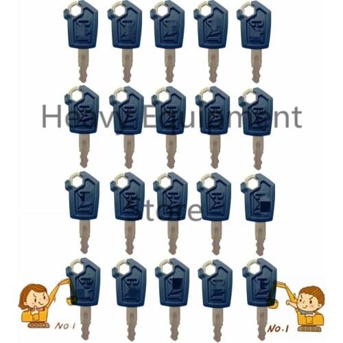 20 Pcs copper Key For Caterpillar 5P8500 0964753 0966198 8V4404 9G2777 Heavy Equipment Ignition Loader Dozer Key General Quality