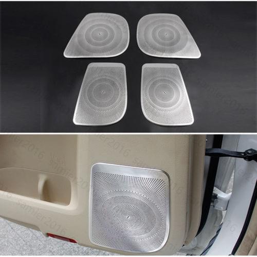 4pcs Door Bottom Speaker Panel Cover Trim Frame For TOYOTA LC Prado FJ150 10-16