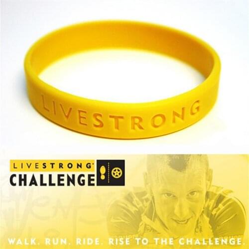 5pcs Sculpture LIVE STRONG Sports Wristband Motivational Hologram Bracelets Adult Teenager Bracelet Outdoor Gift Yellow