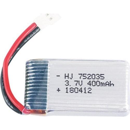 3.7v 400mAh lipo battery for H31 X4 H107 KY101 E33C E33 U816A V252 H6C RC Drone Spare Parts 3.7v 752035 Battery