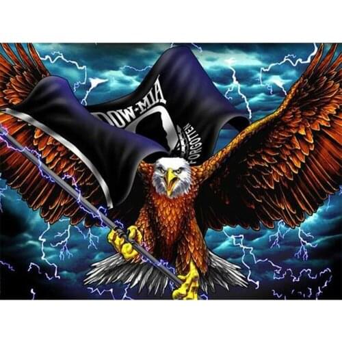 Fezrgea Diamond Painting With Round Stones Animals Eagle 5d Diamond Embroidery Cross Stitch Kits Diamond Mosaic Home Decoration