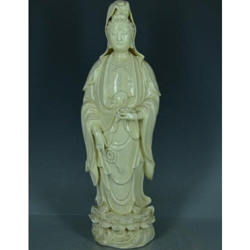 Antique Handmade porcelain Statue,DeHua White Buddha sculpture#21,,Hand- crafts,best collection& adornment,free shippin