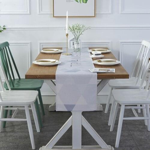 DEFU table runner fashion simple Modern table cloth waterproof linen Wedding Non-slip Pads Placemat Party Home hotel textile