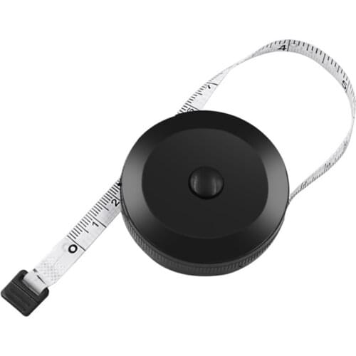 1.5m/60inch Black / White Tape Measures Dual Sided Retractable Tools Automatic ABS Flexible Mini Sewing Button Measuring Tape