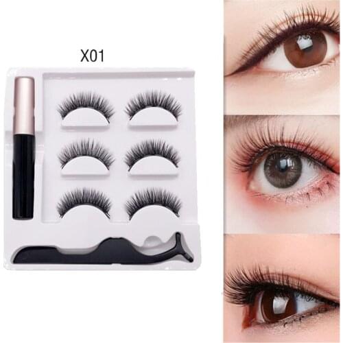 Magnetic Eyelashes 3D Magnetic Lashes Natural False Eyelashes Magnet Lashes Handmade Long Lasting Eyelash Extension Makeup Tools