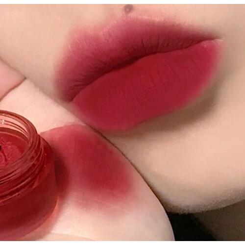 4 Color Matte Lip Mud Lipstick 3 In 1 Lip Eye Shadow Blush Palette Waterproof Non-Fading Long Lasting Lipsticks Makeup Cosmetics