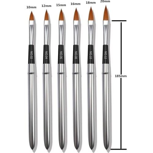 6pcs Set Calligraphy Pen Nail Art Reusable Removable Crystal Carving Writing Brush School Office Painting Drawing Stationery