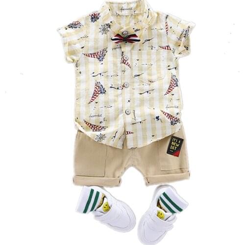 New Summer Baby Clothes Suit Children Boys Cartoon Letter Shirt Shorts 2Pcs/sets Toddler Casual Clothing Infant Kids Tracksuits