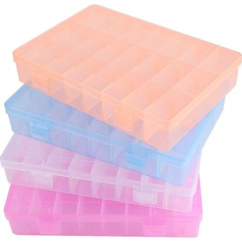 New Practical 10/24/30 Grids Compartment Plastic Storage Box Jewelry Earring Bead Screw Holder Case Display Organizer Container