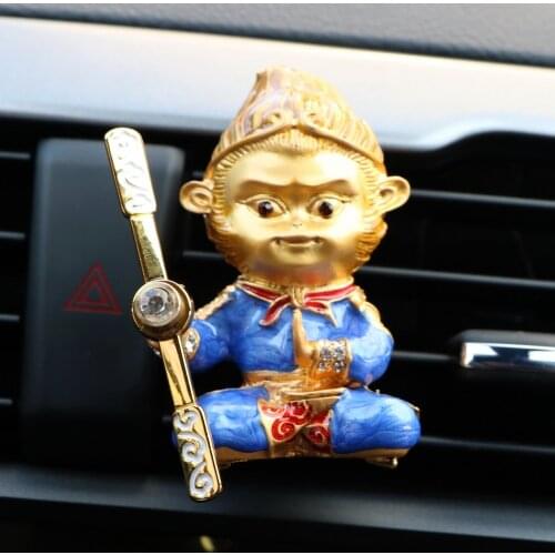 LEEPEE Sun Wukong Car Air Freshener Zinc Alloy Monkey Shape Car Outlet Clip Perfume Monkey King Chinese Culture Design