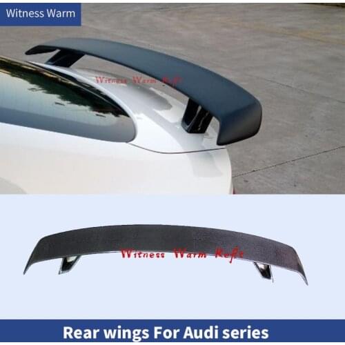 FRP Carbon fiber Rear Trunk Spoiler Universal Auto Boot Lips For Audi Sedan Limousine TT TTS A1 A3 A4 A5 A6 A7 All 2007 - 2018