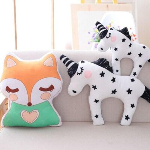 35-55cm Kawaii Plush Stuff Horse Unicorn Fox Plushie Toys Stuffing Animal Kids Toys for Kids Girls Boys Birthday Christmas Gift