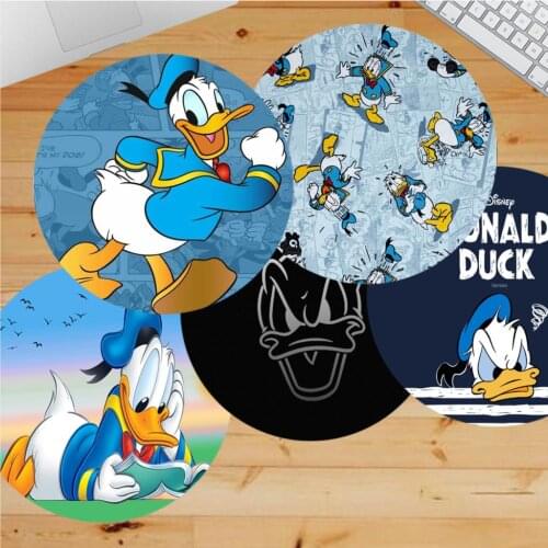 Boy Gift Pad Disney Donald Duck Silicone round mouse Pad to Mouse Game gaming Mousepad Rug For PC Laptop Notebook