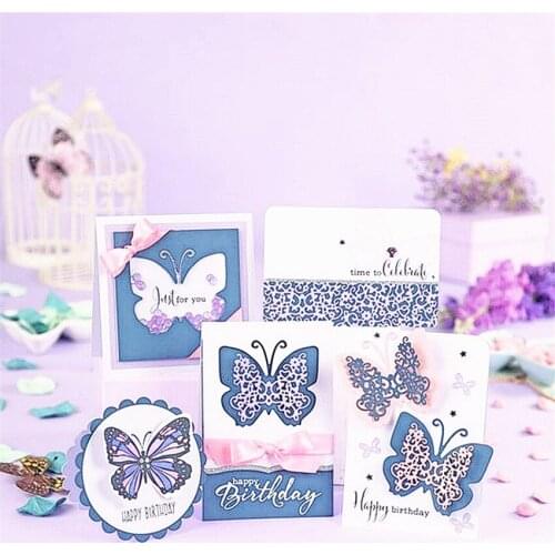 8.2x7cm Butterfly in the sky Cutting dies metal crafts paper die-cutting /DIY embossing Easter and New Year Scrapbooking