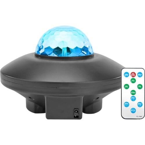Starry Sky Projector Blueteeth USB Voice Control Music Player LED Night Light USB Charging Projection Lamp Kids Gift