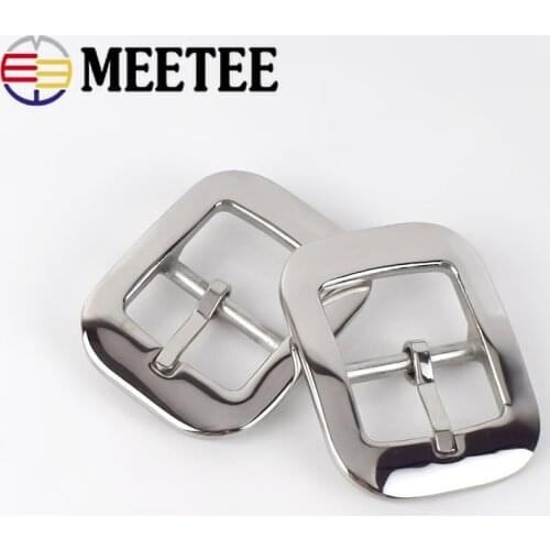 Meetee 1pc/2pcs ID31mm Stainless Steel Belt Buckles for Female 29-30mm Belt Pin Buckle Head DIY Wild Pants Belt Head Material