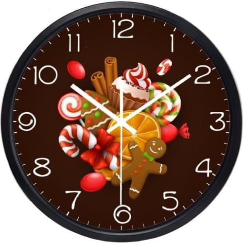 Gingerbread Man Christmas Food Kitchen Wall Clock