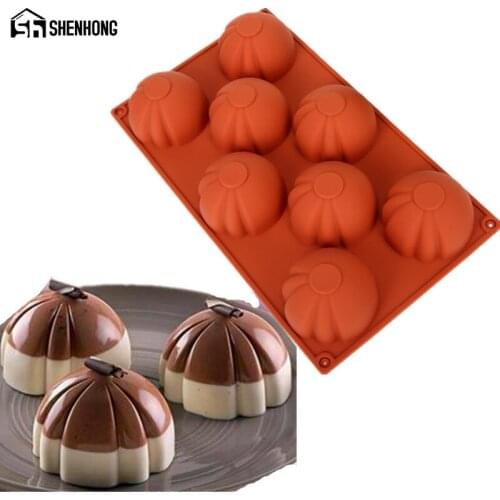 SHENHONG Silicone Flowers Mould Silikonowe Formy 3D Mousse Cake Mold Pop Art Moule Baking Pastry Tools Non-stick Muffin Brownie