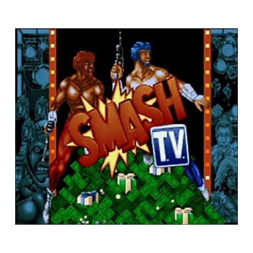 Super Smash T.V. NTSC Version 16 Bit 46 Pin Big Gray Game Card For USA Game Players