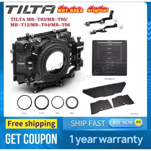 Tilta MB-T04 carbon fiber/light hood Matte box(Swing-away) with 15mm/19mm Rod Adaptor for ARRI RED SONY HDV Film Camera Rig Cage