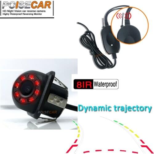 POISECAR Rear Camera Universal Dynamic trajectory Night Vision Backup Parking Reverse Camera Waterproof Wide Angle Color Image