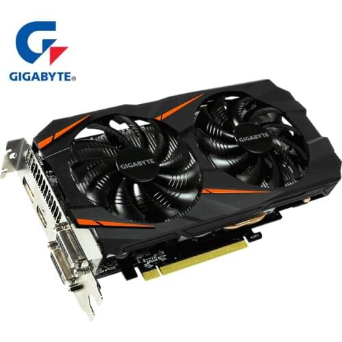 Gigabyte Graphics Card GTX 1060 WINDFORCE OC 3G NVIDIA GeForce Integrated with 3GB GDDR5 192bit memory for PC Graphics Cards