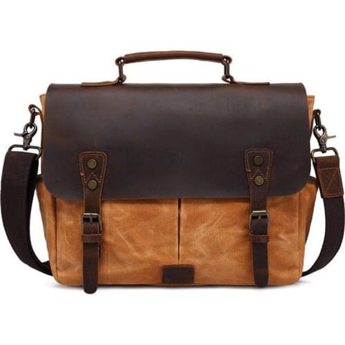 Vintage Retro Batik Canvas Waterproof Camera Shoulder Casual Messenger Photo Men Women 14" Laptop Bag for Canon Nikon Sony DSLR