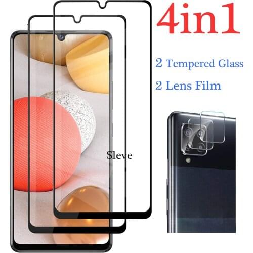 Tempered Glass For Galaxy A42 5G A12 A02S M51 M31S A51 A52 A72 A71 A21S Screen Protector Camera Lens Film
