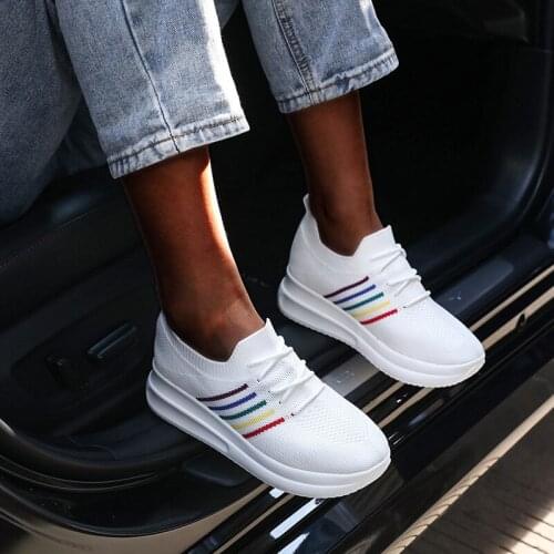 Women Shoes 2021 Breathable mesh Sport Shoes Women Plus Size Casual flat Shoes Women Fashion Platform Sneakers