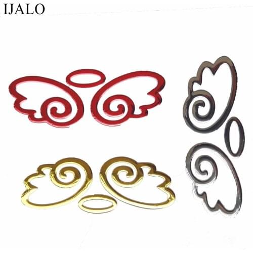 Angel wing 3D car sticker 3D soft PVC Chromed emblem badge auto styling decoration decal sticker for car logo