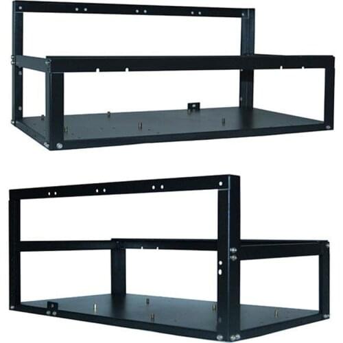 Mining rig Aluminum Open air Mining Case,Mining Frame Rig Case Up to 6 GPU for Crypto Coin Currency Mining