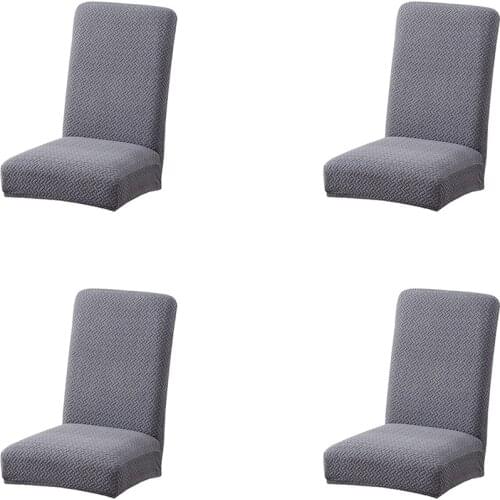 4-Piece Dining Chair Cover Twill Seat Protection Kitchen Chair Hotel