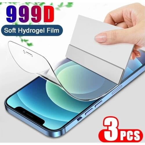 3PCS Full Cover Hydrogel Film On the Screen Protector For iPhone 11 12 Pro MAX X XR XSMAX XS 7 8 6 6s Plus Screen Protector